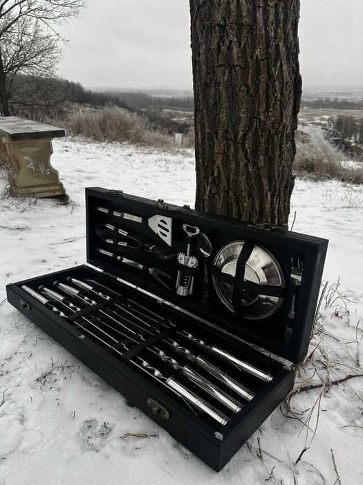 Набір Шампурів на подарунок в кейсі з натурального дерева від Виробник