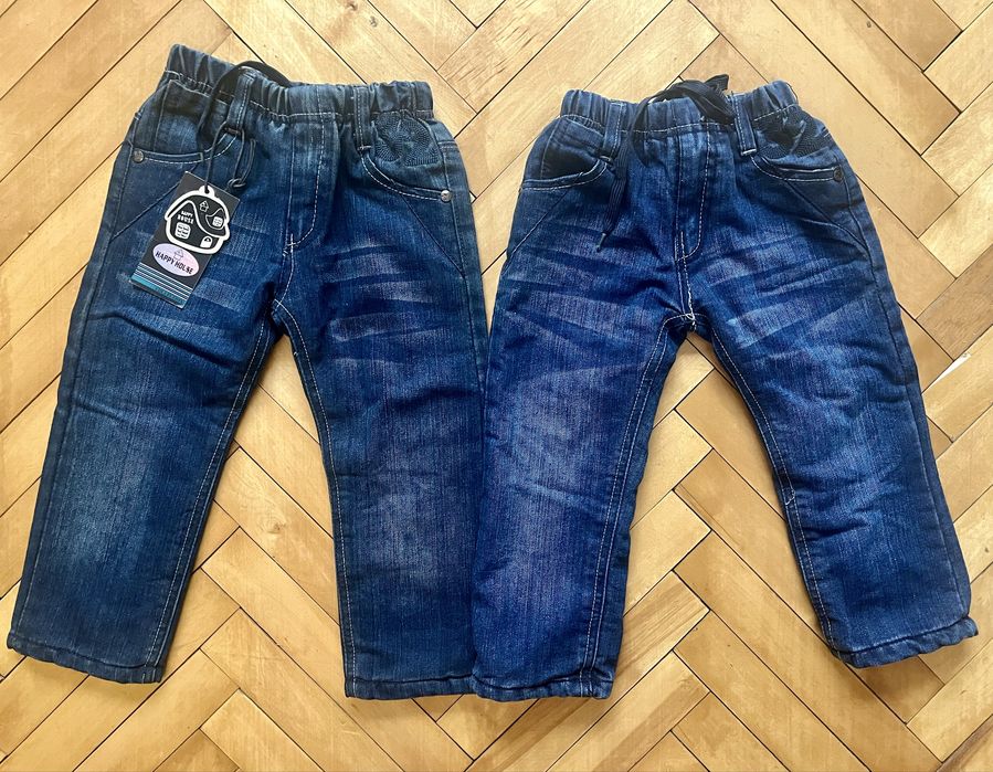Нові теплі зимові джинси штани на флісі 18-36 міс. 2-3 роки хлопчику
