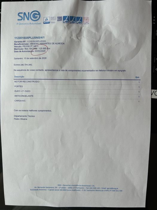 Peugeot 308 1.2 Allure - Motor reconstruido
