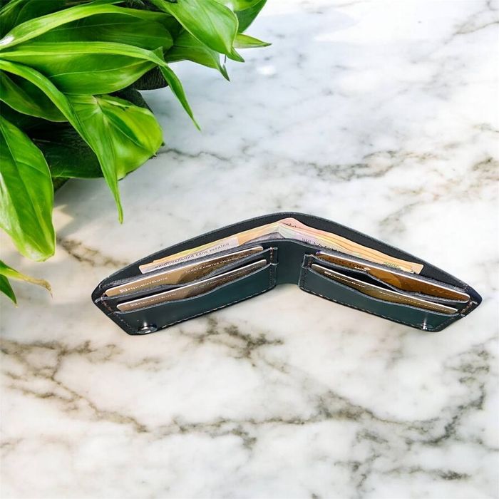 Кошелек мужской кожаный черный| Ручной работы от Dagaz|