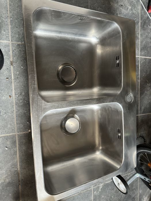 Dwukomorowy zlew ikea langudden 75x53