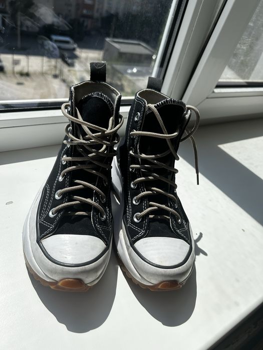 Женские черные высокие кеды конверс Converse