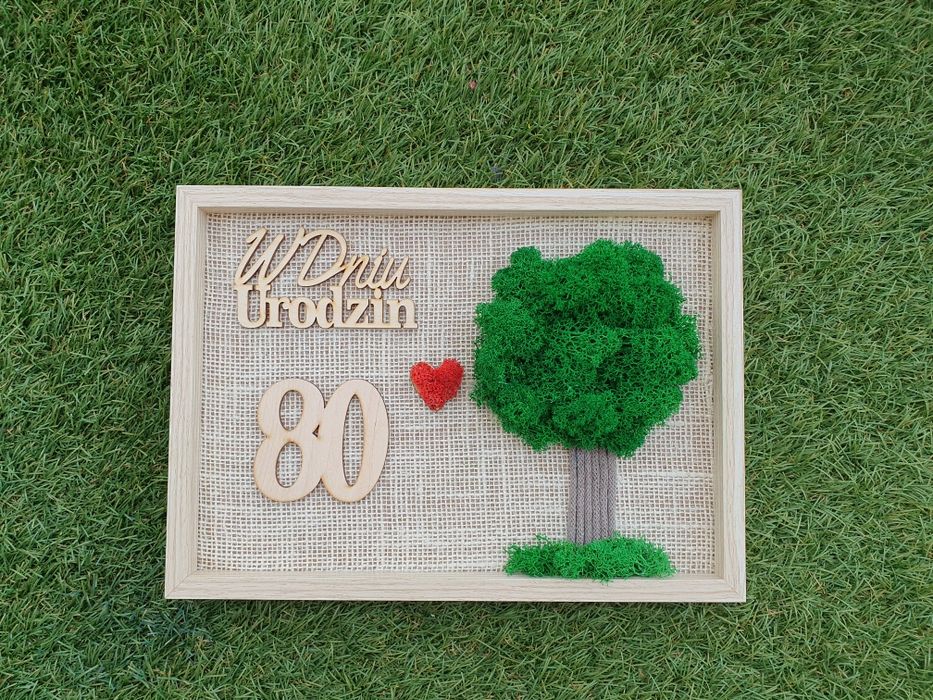 Obraz drzewko z mchu prezent na urodziny