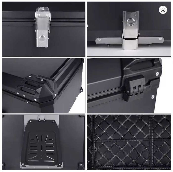 Kufer Centralny Motocyklowy ALUMINIOWY 65L Srebrny lub Czarny