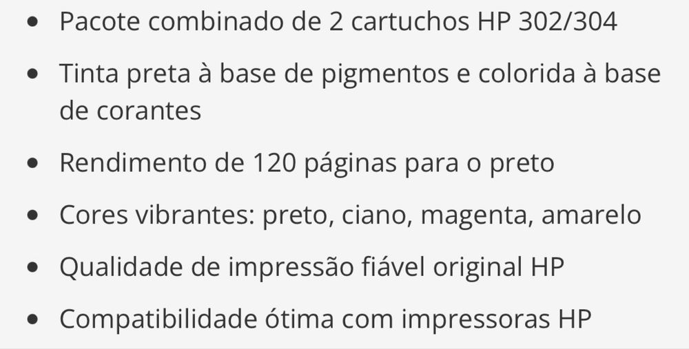Cartuchos Tinta HP 302/304