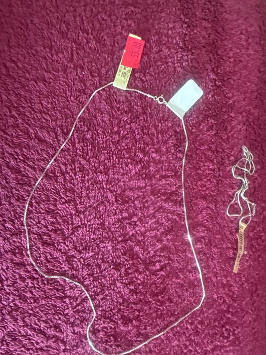 Sprzedam srebny łancuszek 50 cm