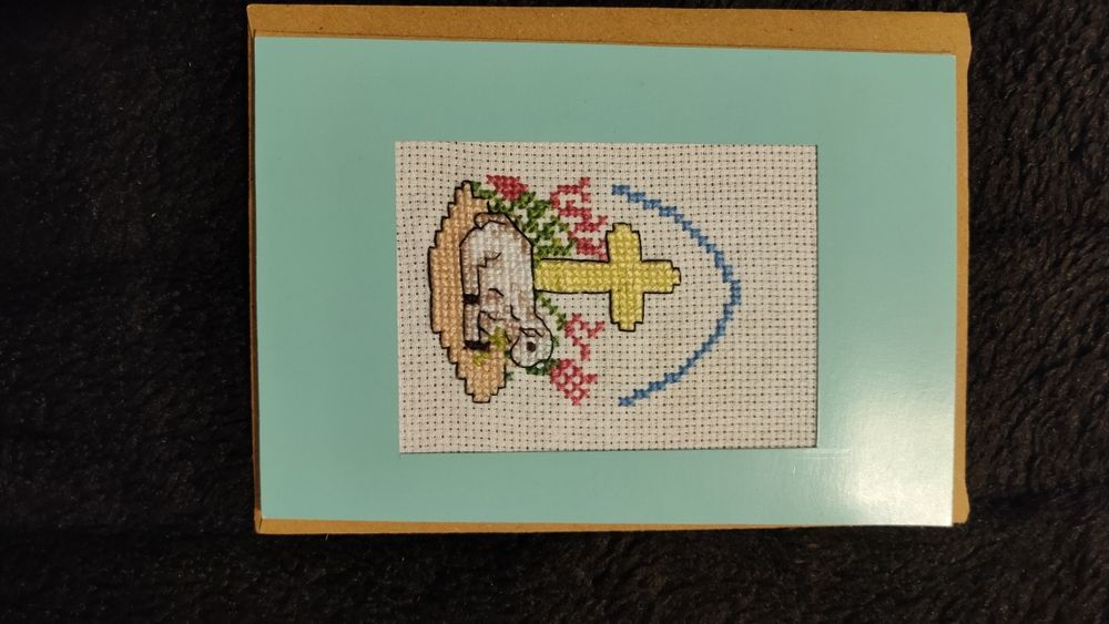 Kartki wielkanocne haft krzyzykowy hand made