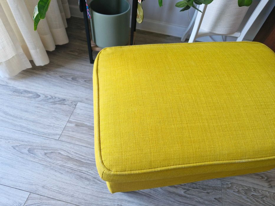 Pufa, podnóżek Ikea Strandom żółty