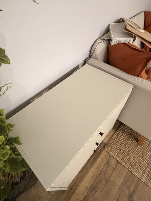IKEA GURSKEN komoda 3 szuflady jasnobeżowy