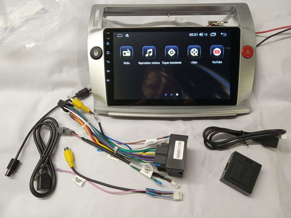 Rádio Citroen C4 - Android 13 – 2 DIN GPS WIFI - Novo Garantia