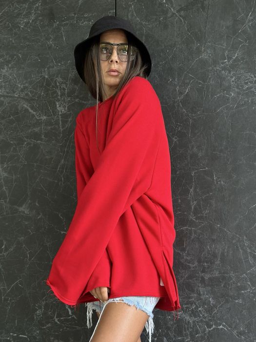 Жіночий лонгслів петля оверсайз. Женский лонг свободного кроя