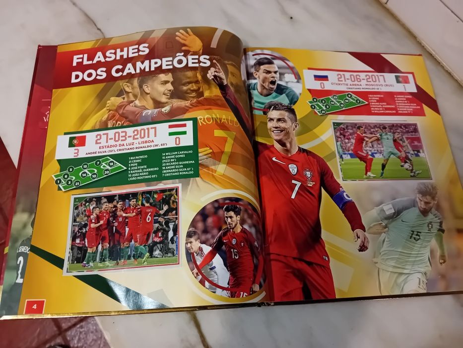 Caderneta Selecção Portugal Panini Fome de Vencer
