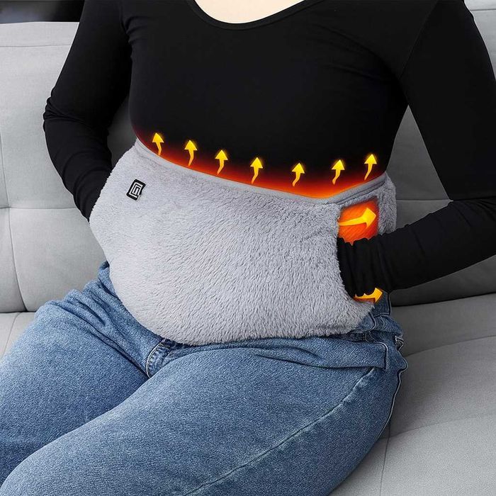 Електро-пояс з підігрівом USB 105×20 см, графеновий нагрів, 3 режими