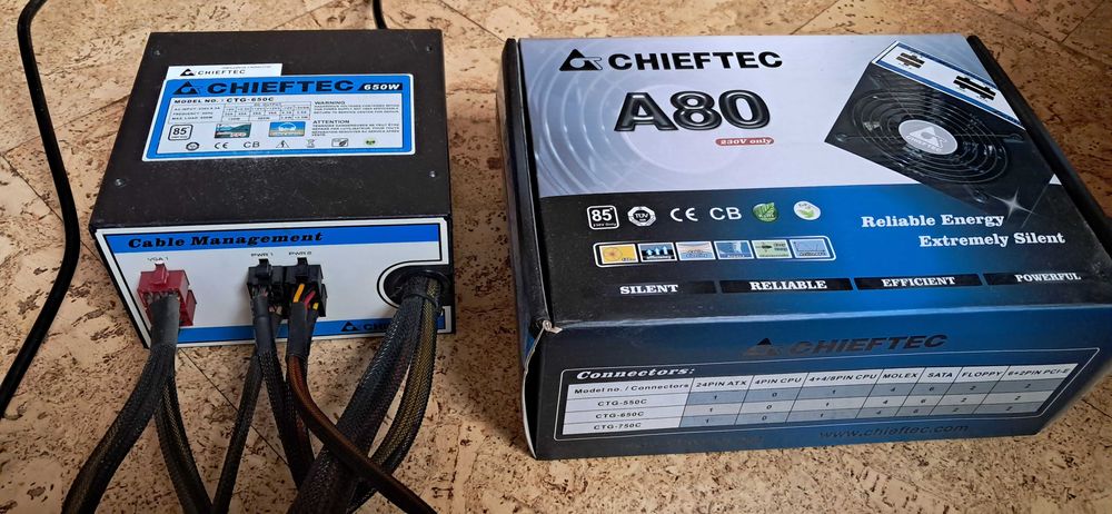 Блок питания Chieftec  A80 CTG-650C  (Модульный)  650 Ватт