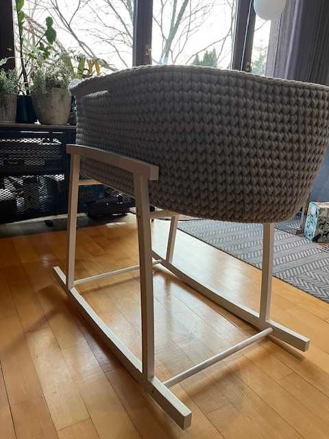 Kosz Mojżesza -SZARY+ biały bujak kołyska+ Pościel GRATIS Like Moses