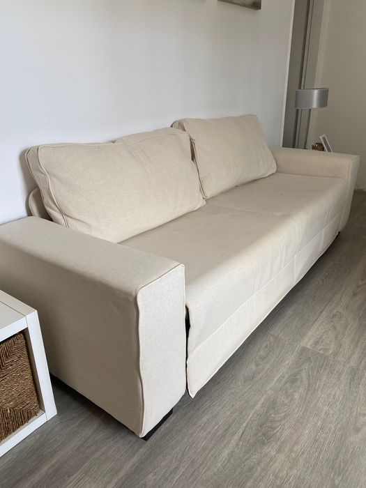 Vendo sofá 3 lugares - Bege/Linho (como novo)