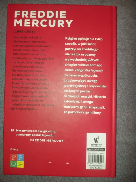 Freddie Mercury Queen. Książka biografia.