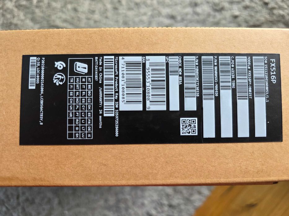 Laptop gamingowy Asus TUF F15 FX516P