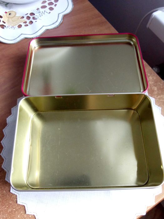 Pudełko metalowe prostokątne kolorowe Lambertz