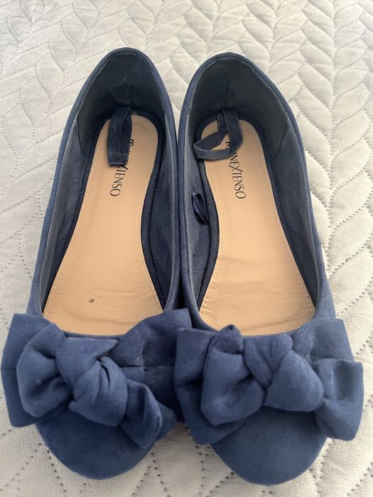 Granatowe baleriny z kokardą rozm. 38