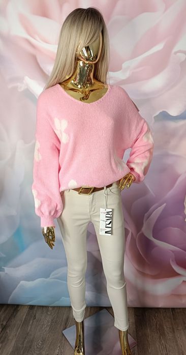 Sweter piękne kolory kwiat. Ostatnie sztuki