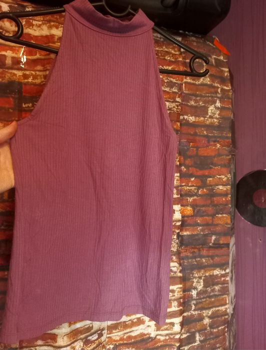 S Fioletowy top cold shoulder grunge/whimsigoth