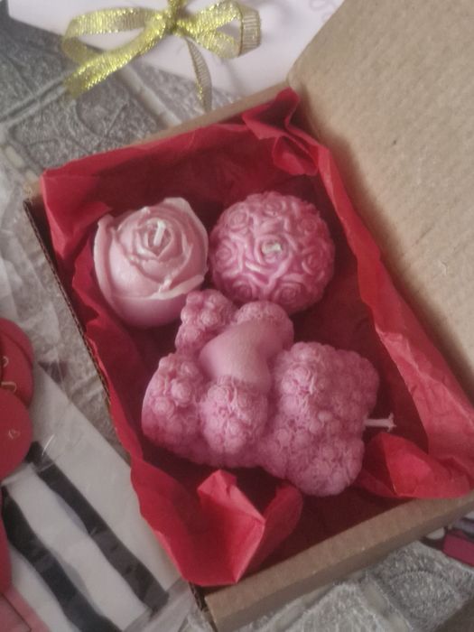 Аромосвічки в дерев'яному кашпо.  Подарунки на 8 березня, дн..