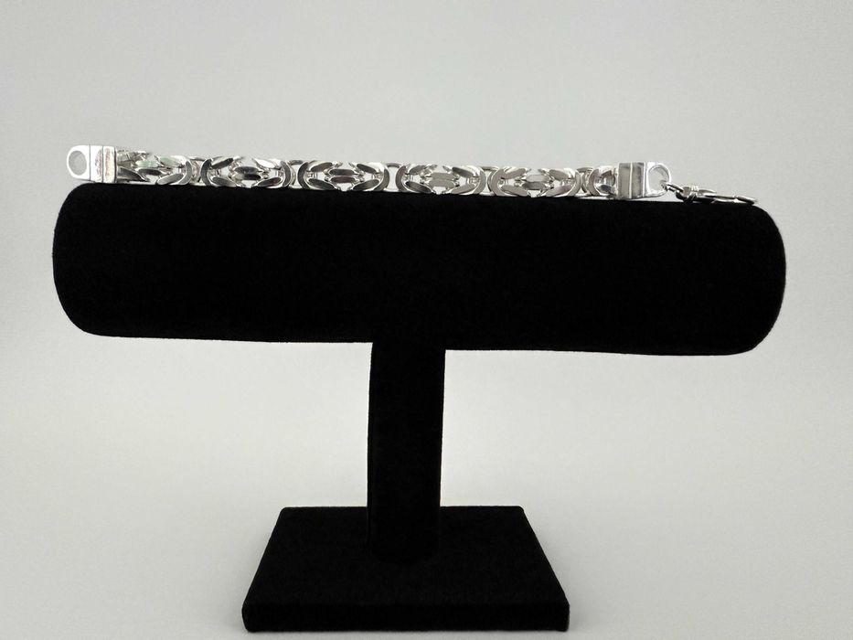 Srebrna Bransoletka Królewska 23,5 CM 107 GRAMY NOWA ! PR. 925 Okazja