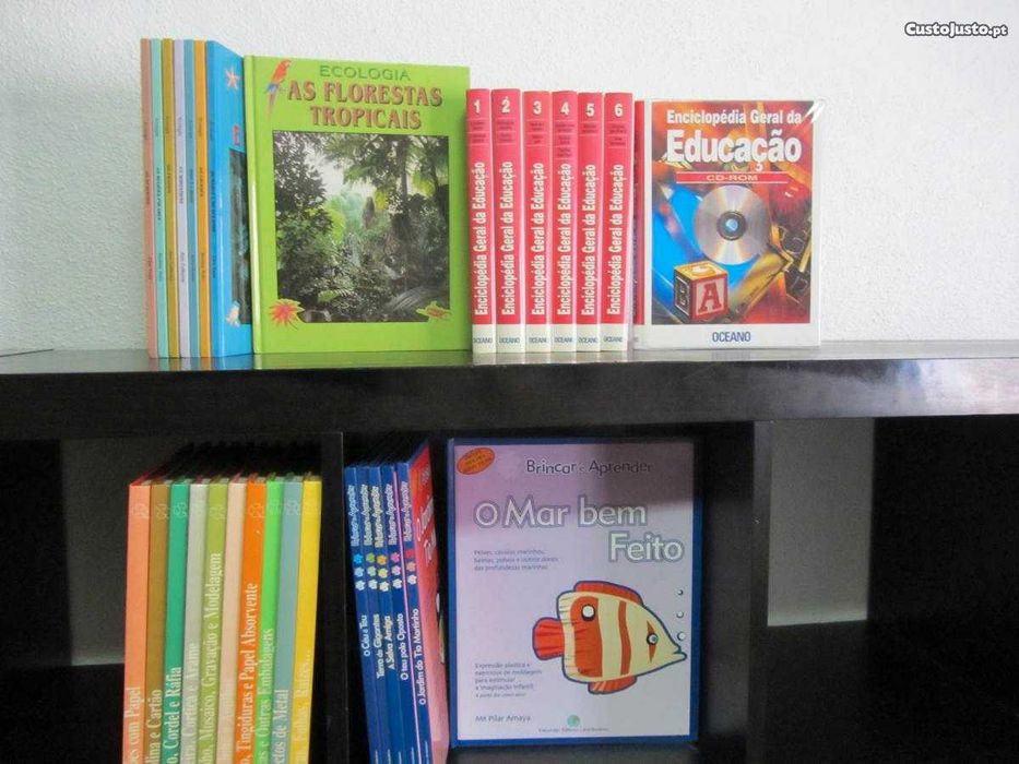 Livros Plástica e Contos Infantis, Nova Presença, 10 volumes e caixa