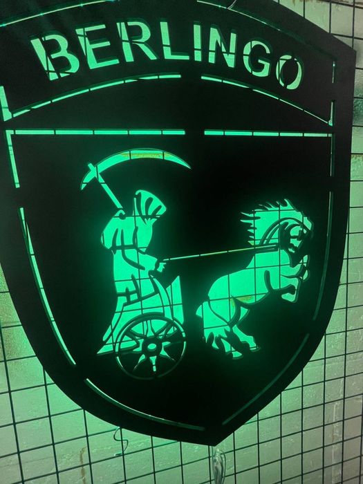 Панно-шеврон із МДФ з LED-підсвіткою | Виготовлення під замовлення