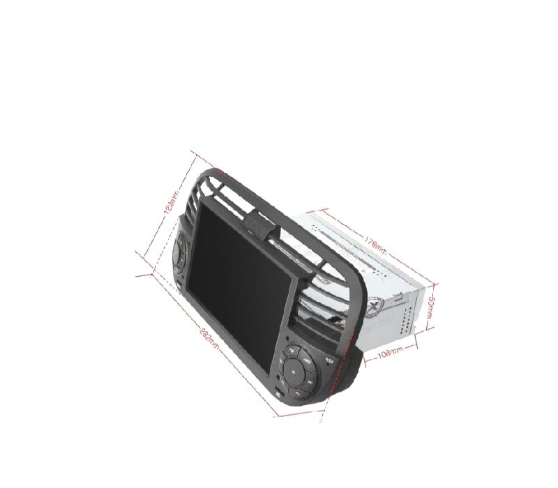 AUTO RÁDIO GPS ANDROID 12 PARA FIAT 500 07-15