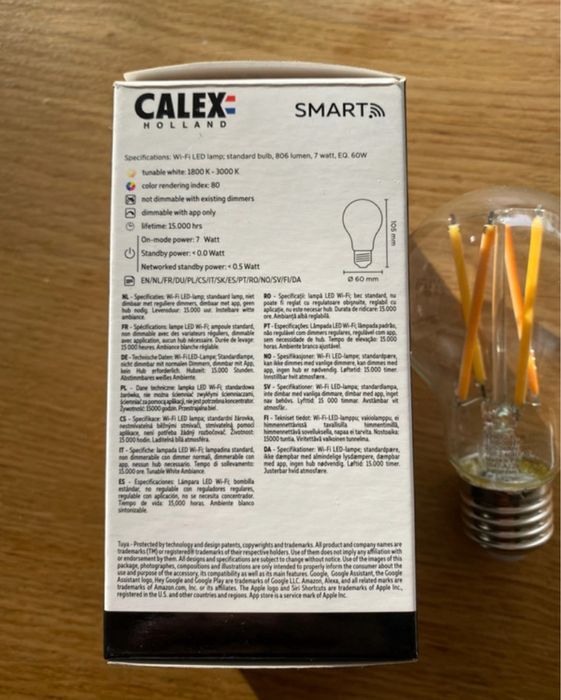 Zarowka Led Smart Wifi 2700K Calex e27