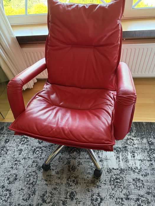 Fotel Biurowy Skorzany Wloski