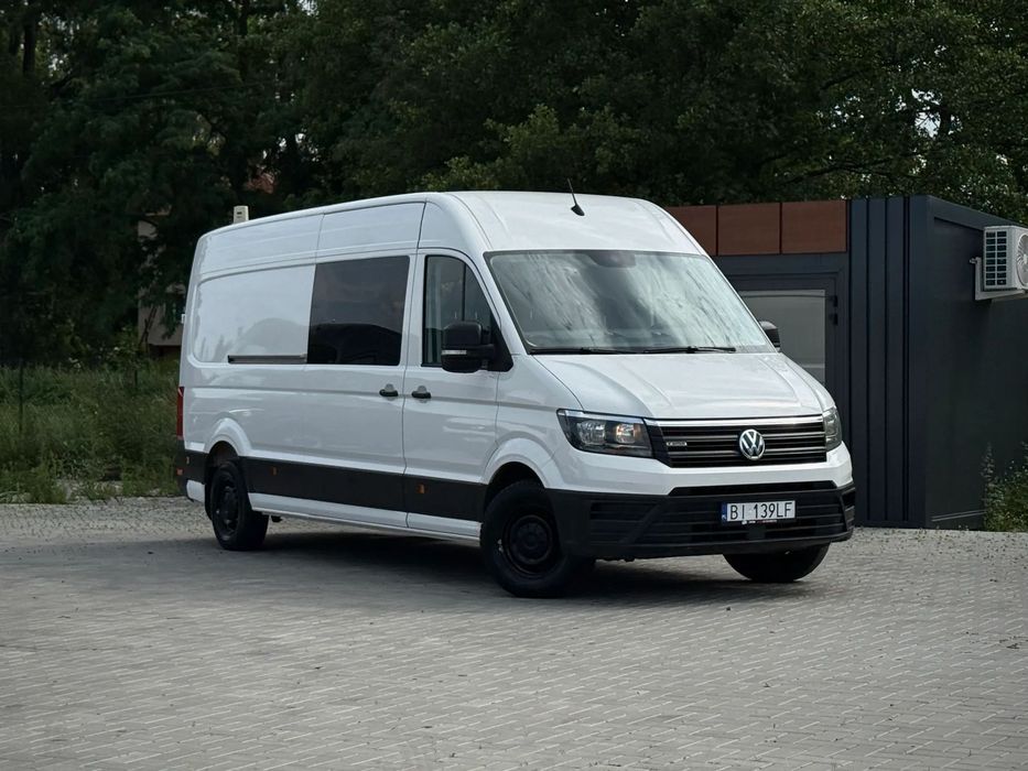Volkswagen Crafter 4x4 4Motion / L4 H2 Maxi / Brygadówka 6-osobowy / Webasto / Klimatyzacja / HAK / Zarejestrowany w PL