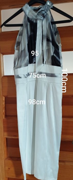 Sukienka wizytowa wesele komunia ecru 38