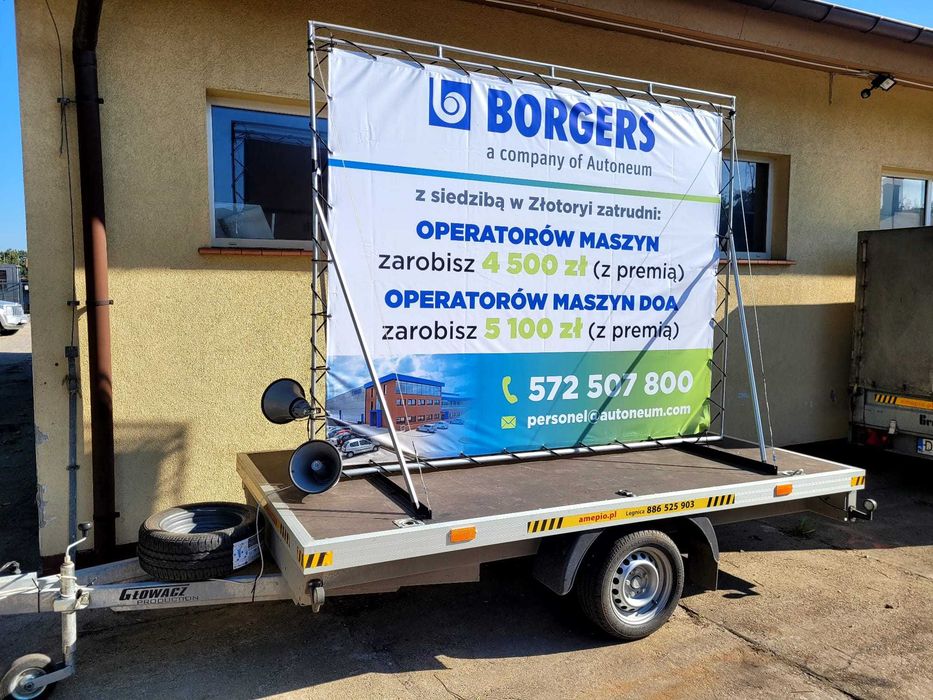 Przyczepa Reklamowa  REKLAMA MOBILNA Amepio Legnica