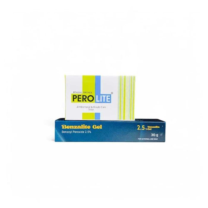 Комплекс Мило Perolite і Benzalite Gel 2.5% для терапії акне