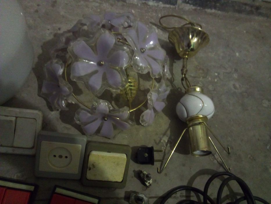 Переноска плафон люстра  шланг тройник удлинитель (ОДНИМ лотом)