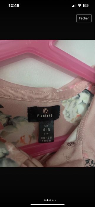 Vestido para crianca