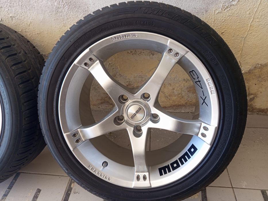 Jantes Momo 5x120 com pneus 245/45/r17