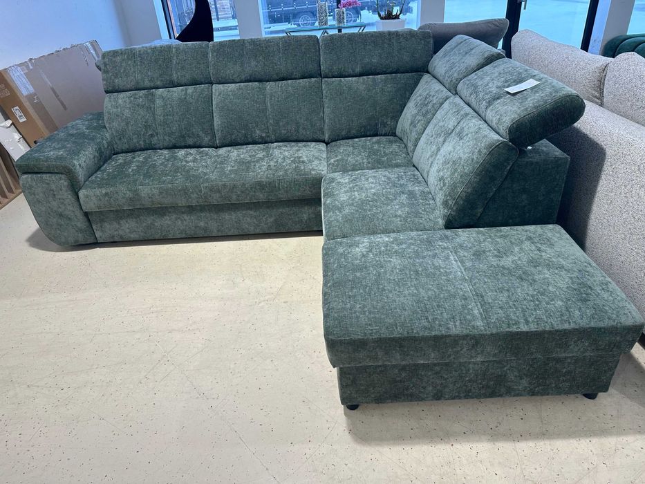 Narożnik LENI – Nowoczesny Głębi Zieleni | Wyprzedaż Ekspozycji