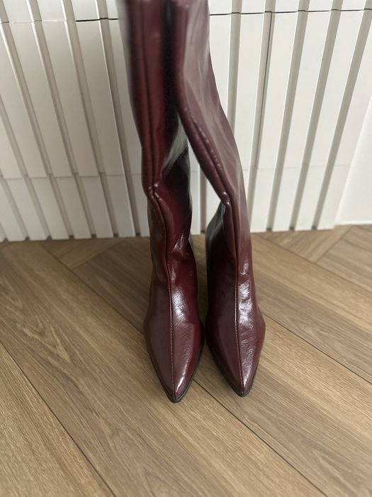 Нові! Сапожки жіночі бордові 37р-38р