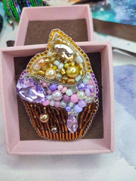 Broszka babeczka, muffinka, oryginalna