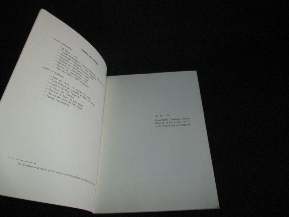 Livro Portugal na Taça Davis Fonseca Vaz 1979 Autografado