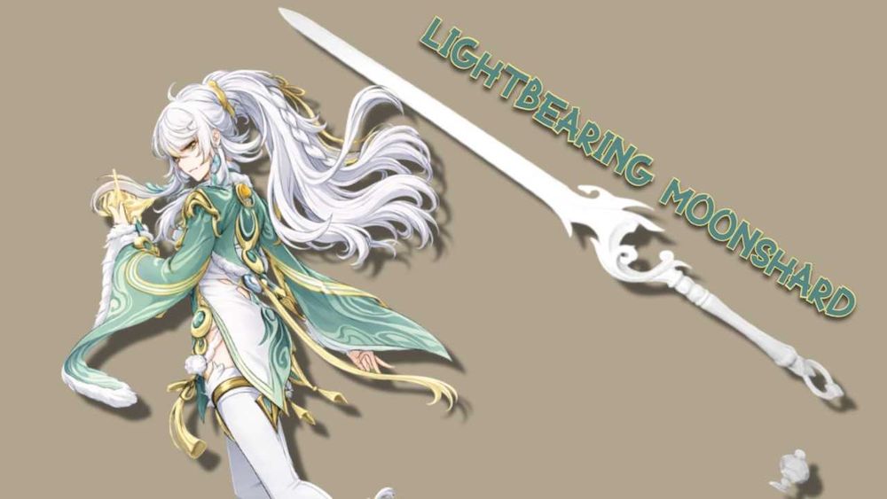 Genshin Impact Lightbearing Moonshard | Arma Zibai para cosplay