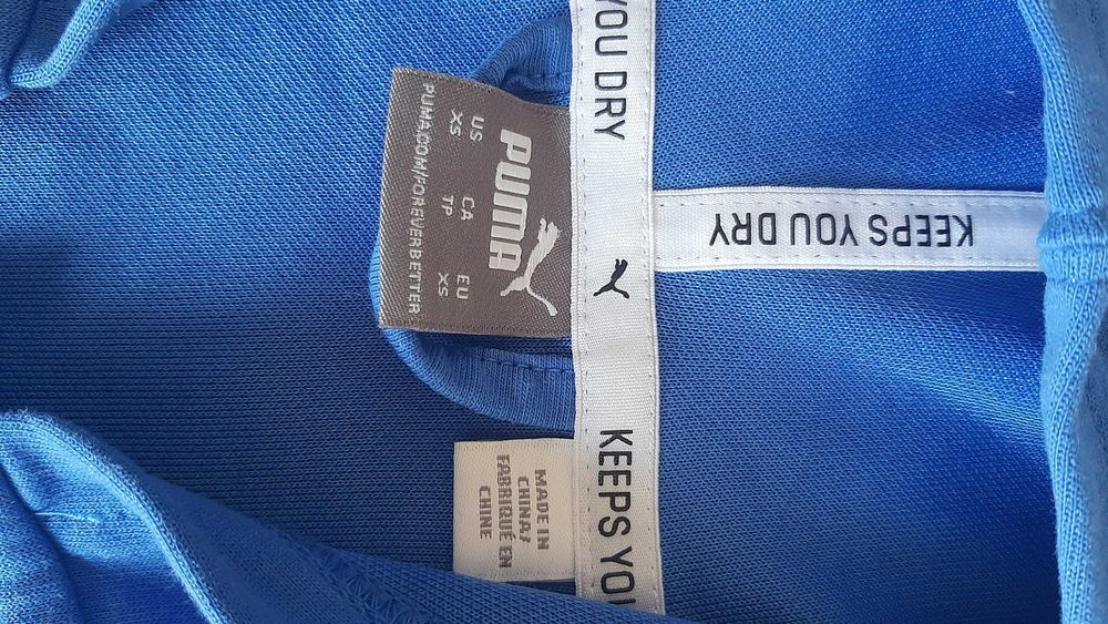 Худи на змейке PUMA синего цвета