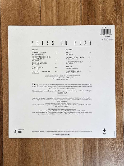 Disco Vinil | "Press to Play", Paul McCartney