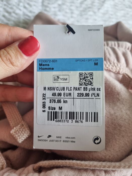 Spodnie dresowe dres różowe Nike