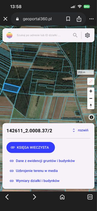 REZERWACJA Sprzedam las sosnowy