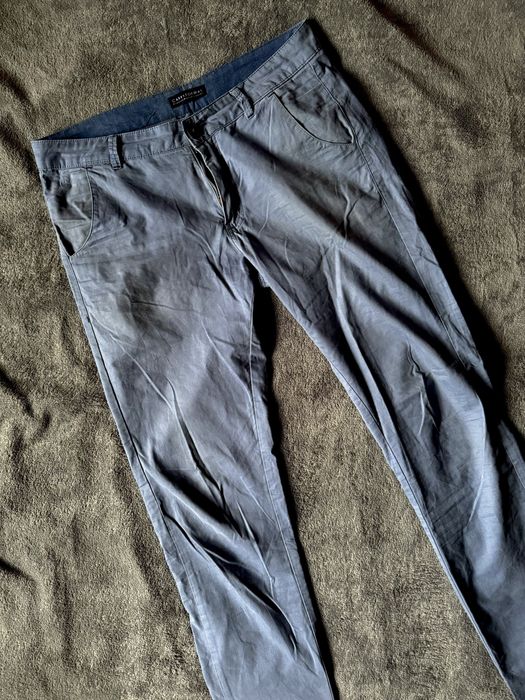 Spodnie chinosy szaro-niebieskie Carry 32/34